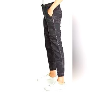 Sundry For Anthropologie Camo Le Soleil Pants Womens Sz 27 Crystal Stripe $198